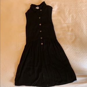 Black button-up dress